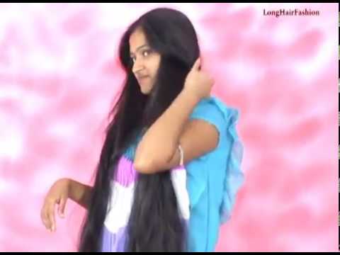 knee length - Get the full video here - http://longhairfashion.com/rakhi-video.html.