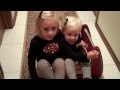 Jada Grace and Ayla Rae.  Ayla Stuck in Wagon cuz of Jada.
