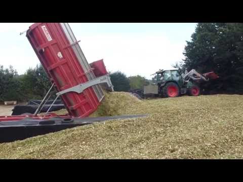 ensilage - Ensilage de maïs en Ille-et-Vilaine, à Bourgbarré. Avec : - Sarl Saffray et une ensileuse class jaguar 850 - Un puma 200 au tas - Fendt 308ci au tas - case i...
