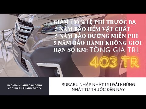 Ưu đãi cực khủng cho các dòng xe Subaru nhập Nhật- tặng 100% lệ phí trước bạ... |0933 460 777|