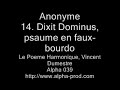 Anonyme - Dixit Dominus - Le Poeme Harmonique