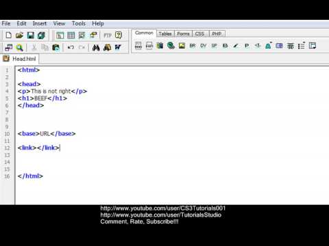 HTML Editing/Programming Tutorial -16- Head Tags