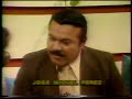 el comentarista deportivo angelito oliveras entrevista al luchador jose miguel perez en motivo del 30 aniversario del campeonato en pareja con antonino rocca. 1987
