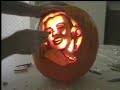 Carving a pumpkin portrait part 3 of 3