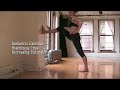 These are a series of exercises for dancers designed to teach handstands, not as an acrobatic trick, but a creative outlet that develops strength, vertical alignment, spatial orientation, and physical presence