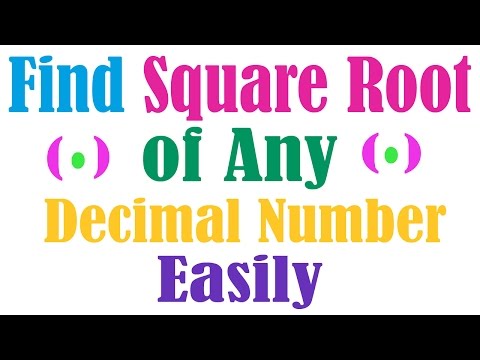 how to turn square roots into decimals