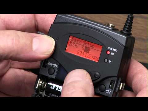 how to adjust gain on sennheiser ew100
