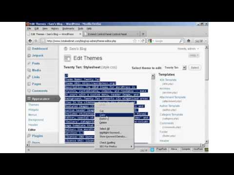 how to edit wordpress themes
