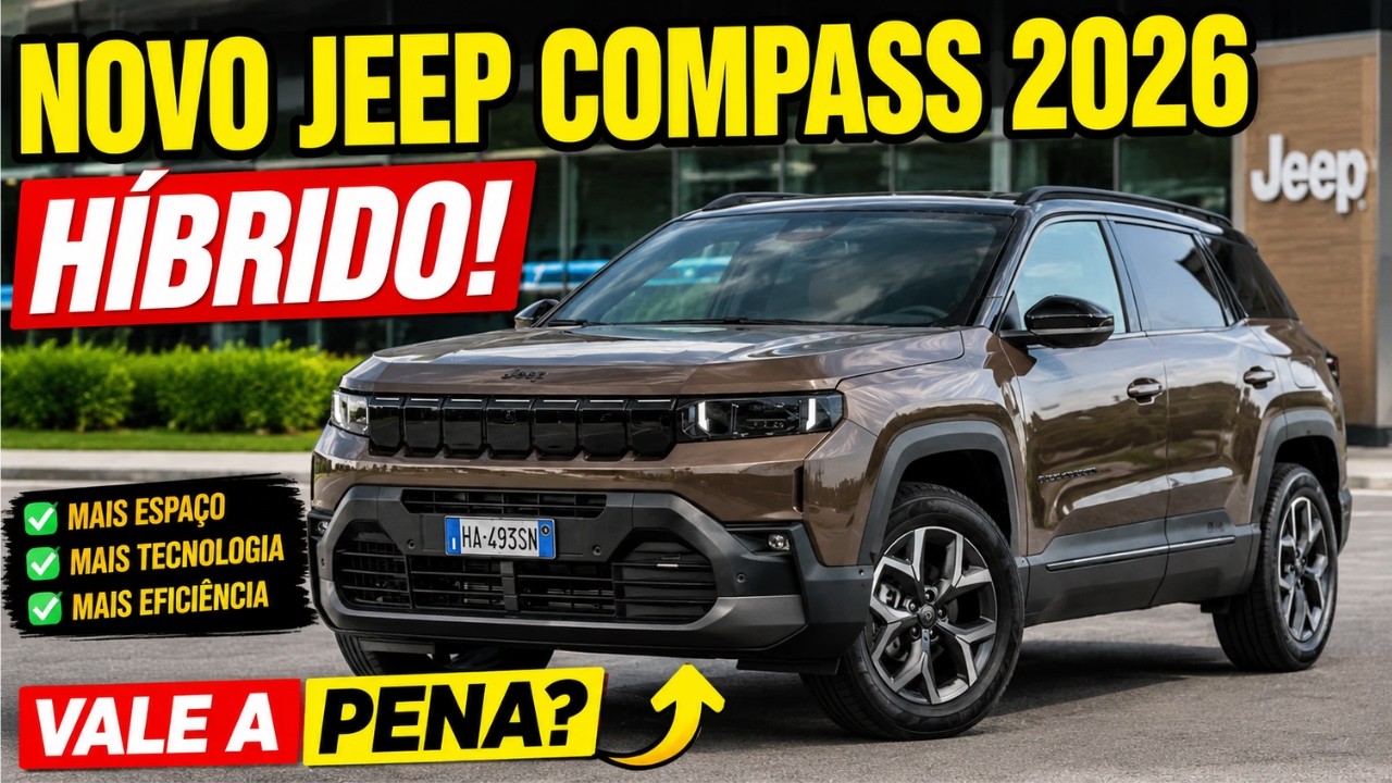NOVO JEEP COMPASS 2027: Conheça TODAS as Mudanças Antes da Chegada ao Brasil!