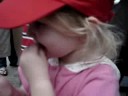 Ellie eats a bug