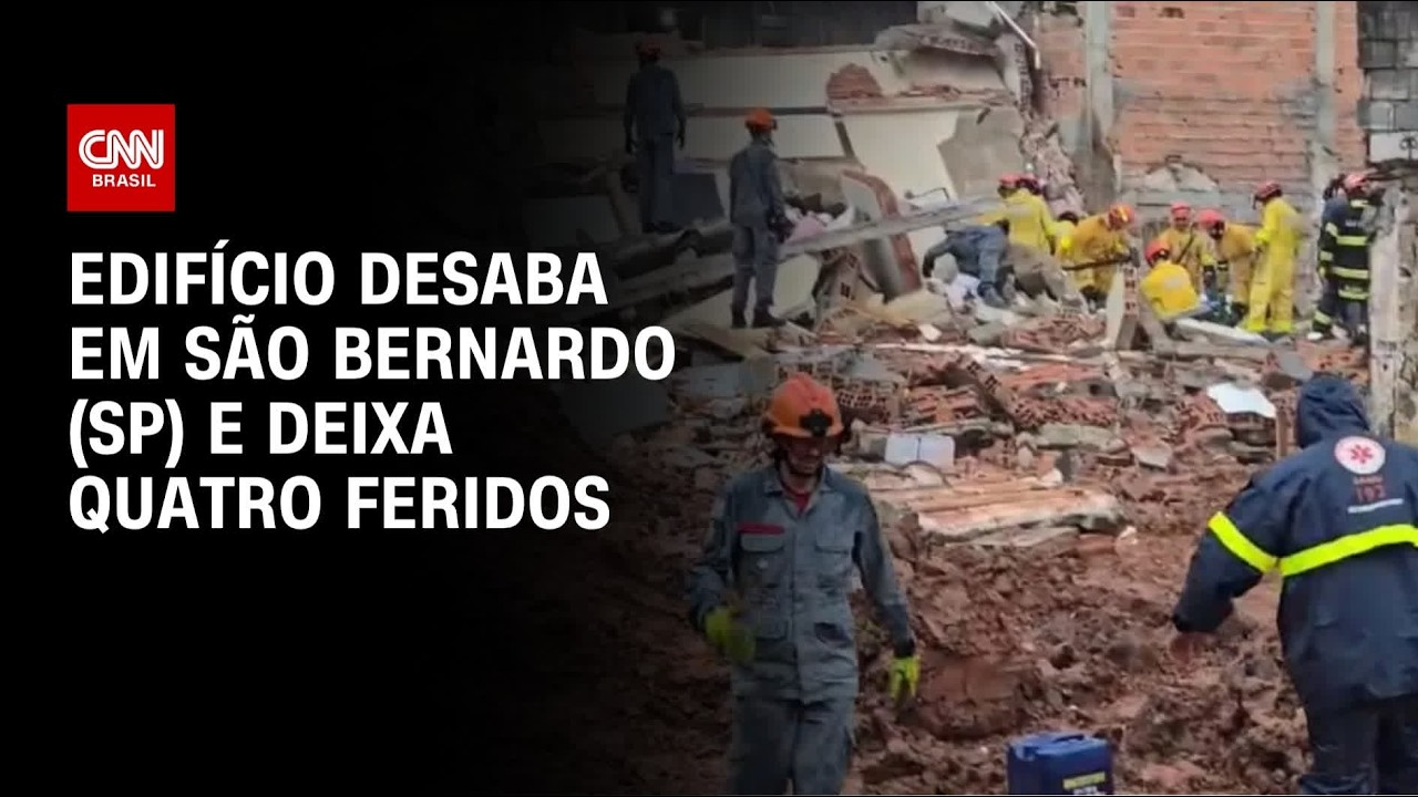 Edifício desaba e deixa quatro feridos em São Bernardo do Campo (SP) | AGORA CNN