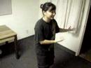 Joan was practicing the tahitian dance for cutlural night*