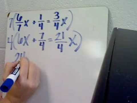 how to eliminate fractions when solving equations