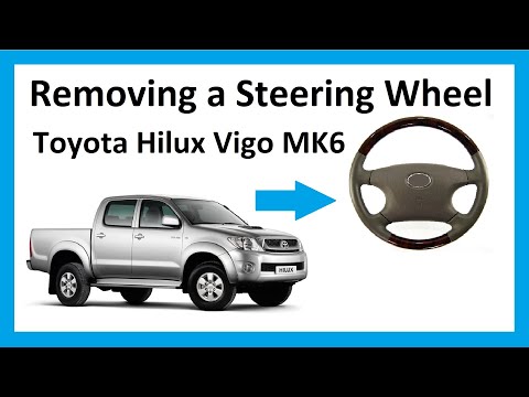 How to remove the steering wheel on a Toyota Hilux  Mk6 Vigo