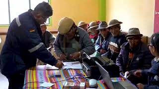 Registro de adultos mayores en Charazani