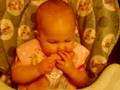 Lily eating a cookie