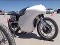 bill anderson rides his old norton 500cc single powered by a weslake grasstrack speedway engine at the scta's recent event; 5-6-7 at el mirage dry lake. cameo appearance by scott baxter. notice at the end of bill's run he's blown off-course and takes-out a cone! trickvideo.com