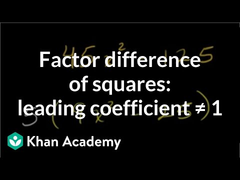 Factoring difference of squares: leading coefficient ≠ 1