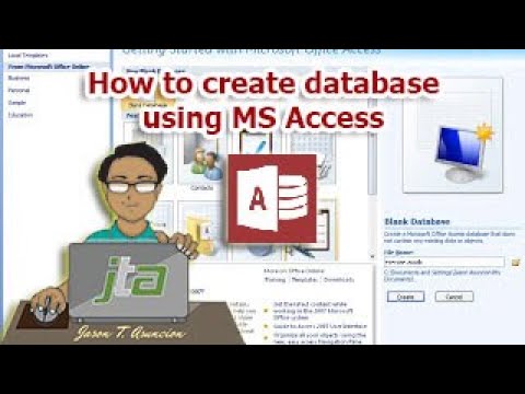 how to create database in access