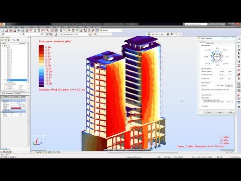 Simulation des charges du vent avec Robot structural analysis