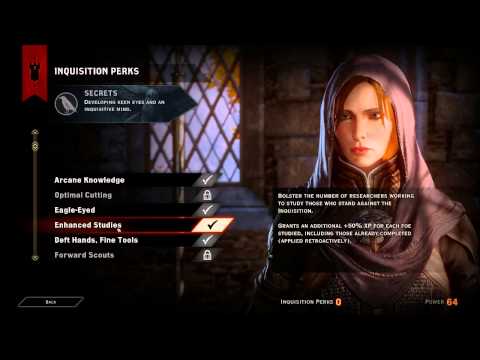 how to obtain inquisition perks