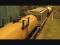 3 SD70Ms Grind Away With 40 Cars (HO Scale)
