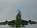 KLM 747 go-around @ Groningen Airport Eelde