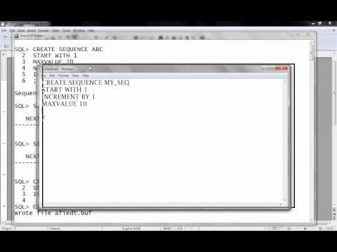 how to create sequence in oracle