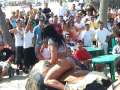hot girl riding mechanical bull