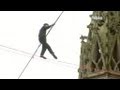 L'exploit de Mathieu Hibon, funambule (Quimper)