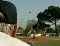 Low three quarters knuckleball in slo-mo