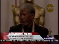 update on condition of actor morgan freeman who was 'very seriously injured' in a car crash in tallahatchie county, mississippi on sunday evening 03 august 2008
originally aired from 3:09 pm cdt monday 03 august 2008
http://wesawthat.blogspot.com/2008/08/actor-morgan-freeman-very-seriously.html
====
mississippi highway patrol spokesperson ben williams said freeman, 71, and a passenger, demaris meyer, were traveling eastbound on mississippi highway 32  in tallahatchie county around 11:30pm when his vehicle went off the edge of the road.
the ap reported the maxima belonged to meyer, a memphis resident.  she was released from the hospital monday.
http://www.wmctv.com/global/story.asp?s=8783679
