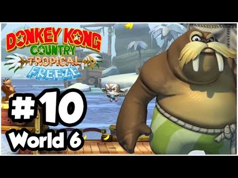 Donkey Kong Country Tropical Freeze Co-Op - Part 10 - World 6: DK Island 1/3 (100% 1080p Wii U)