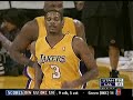 pau gasol does a nice move and makes a sick pass to trevor ariza for the slam.