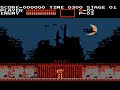 castlevania stage 1 and as easy as its going to get, personally i always thought this lvl was to easy to be called lvl 1(everything needs a zero) except the bat, hate it and always will be my 3rd most hated boss plot: in the year 1691, transylvania has been at peace for one hundred years thanks to the efforts of christopher belmont destroying the vampire dracula. dracula, however has been resurrected again, and simon belmont goes to defeat him with the vampire killer. why do we never actually play as christopher belmont, just call this 2 if your going to make another character that was before simon! commentary: 0:12-and so it begins 0:21-hearts not for health but ammo for special weapons, makes sense right 0:25-whips are good, but not as good as an upgraded whip, by grabbing these item you can upgrade your whip a max number of 2 times 0:32-daggers can be thrown across the scree in a strait line and only cost 1 heart(overpriced sons of...you know) 0:43-bags of points (vary in amount), wish there was stuff like this in my candles 1:01-these little...panthers by the looks it are hard to hit since when you get close they leap at you fast! (as napoleon would say ligers) 1:05-whoops, oh well....might as well grab the points 2:09-pork chops, your life revolves around them...literally,but why are they in the walls! insulation i guess 2:20-fish-men that really do nothing, but they can shoot fire balls at you, and you thought fire and water couldnt be mixed 2:43-never grab the  ... 