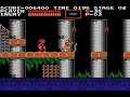castlevania stage 1 and as easy as its going to get, personally i always thought this lvl was to easy to be called lvl 1(everything needs a zero) except the bat, hate it and always will be my 3rd most hated boss plot: in the year 1691, transylvania has been at peace for one hundred years thanks to the efforts of christopher belmont destroying the vampire dracula. dracula, however has been resurrected again, and simon belmont goes to defeat him with the vampire killer. why do we never actually play as christopher belmont, just call this 2 if your going to make another character that was before simon! commentary: 0:12-and so it begins 0:21-hearts not for health but ammo for special weapons, makes sense right 0:25-whips are good, but not as good as an upgraded whip, by grabbing these item you can upgrade your whip a max number of 2 times 0:32-daggers can be thrown across the scree in a strait line and only cost 1 heart(overpriced sons of...you know) 0:43-bags of points (vary in amount), wish there was stuff like this in my candles 1:01-these little...panthers by the looks it are hard to hit since when you get close they leap at you fast! (as napoleon would say ligers) 1:05-whoops, oh well....might as well grab the points 2:09-pork chops, your life revolves around them...literally,but why are they in the walls! insulation i guess 2:20-fish-men that really do nothing, but they can shoot fire balls at you, and you thought fire and water couldnt be mixed 2:43-never grab the  ... 