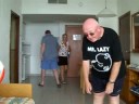 old guy headers ball