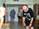 old guy headers ball