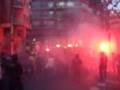 Última subida a Montjuich. BOIXOS NOIS. Hooligans Barcelona.