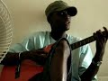 papis sings a bit of acoustic wolof in uni halls in dakar, senegal