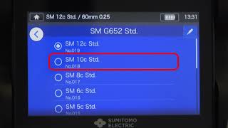 Fiber type and protection sleeve settings