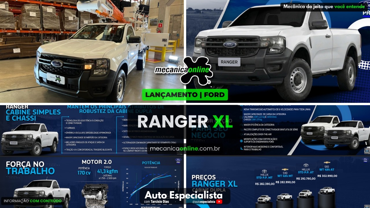 Ford Ranger XL esbanja robustez e tecnologias para o trabalho
