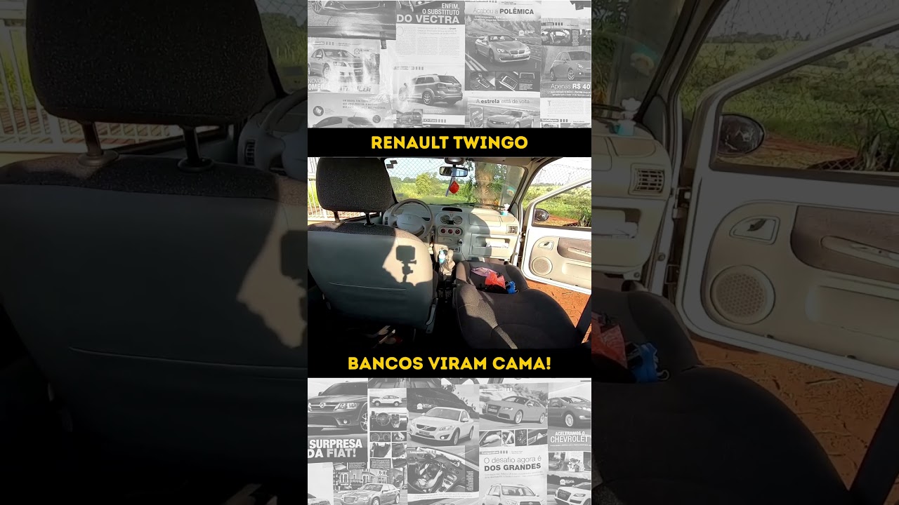 O banco que vira cama do Renault Twingo! #renaulttwingo