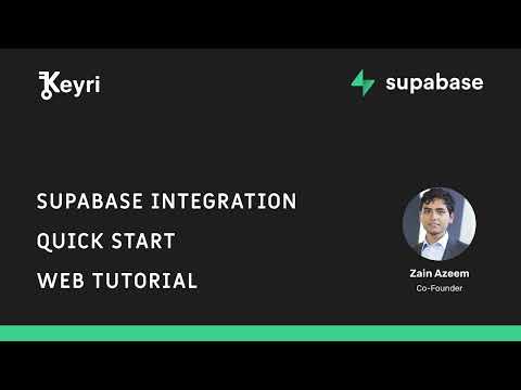 Keyri-Supabase Web Integration Video