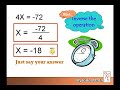 Solving Equation 1-Step (Mul/Div Speed Drill)