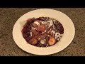 Crepes in a Banana Blackberry Grand Marnier Sauce
