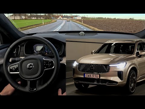 2025 volvo xc90 pilot assist matrix high beam light preview real life short test inc highway
