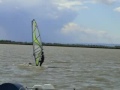 windsurfen am zicksee. segel naish boxer 5,4 qm und board jp freestyle/wave 102.
