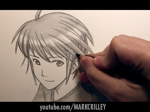 how to draw guy hair