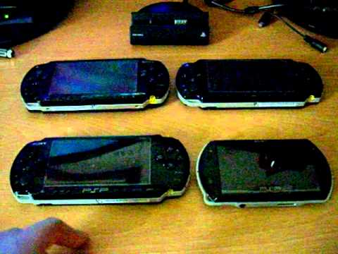 psp - Overview of the 4 different Sony PSP hand held gaming consoles.